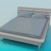 3 डी मॉडल बिस्तर की परिधि के चारों ओर एक पट्टिका के साथ बिस्तर - पूर्वावलोकन