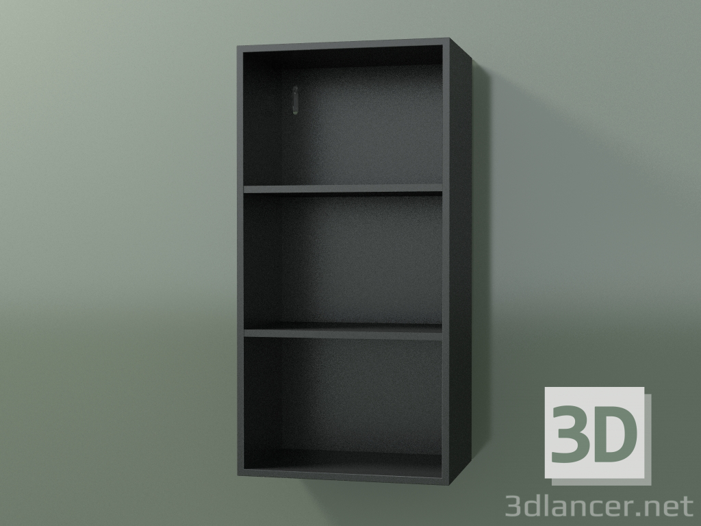 modello 3D Mobile alto Wall (8DUBBC01, Deep Nocturne C38, L 36, P 24, H 72 cm) - anteprima