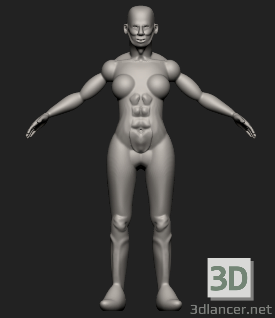 3 डी मॉडल लड़की - पूर्वावलोकन