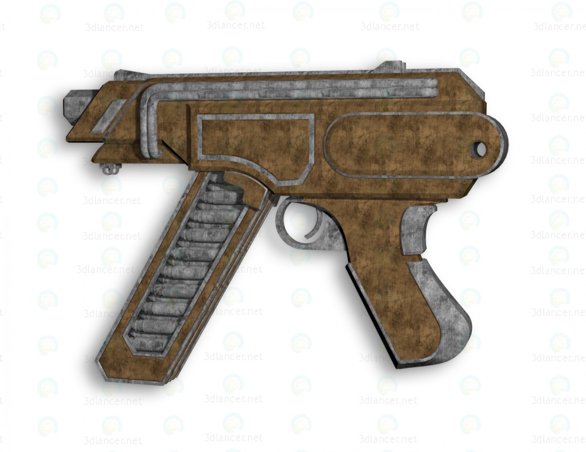 3d Submachine gun "Wasp" model buy - render