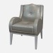 3d model Leather armchair on wooden legs Tyner - preview