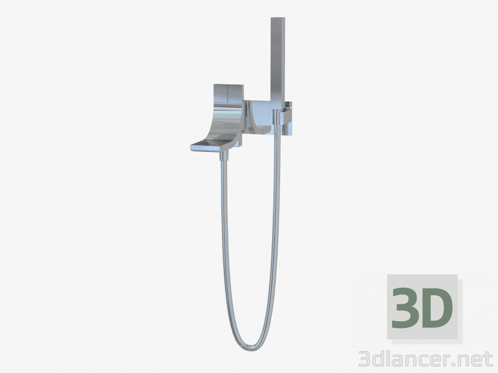 modello 3D Set da bagno con doppio comando con beccuccio e doccino Si (SI2081) - anteprima