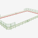 modèle 3D Terrain de hockey (30x15) - preview