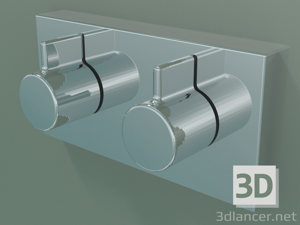 3D Modell Thermostatisches Wassermischventil mit Durchflussregler (36 325 985-00) - Vorschau