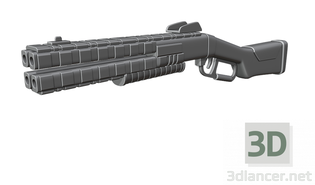 3d model escopeta pacificadora - vista previa