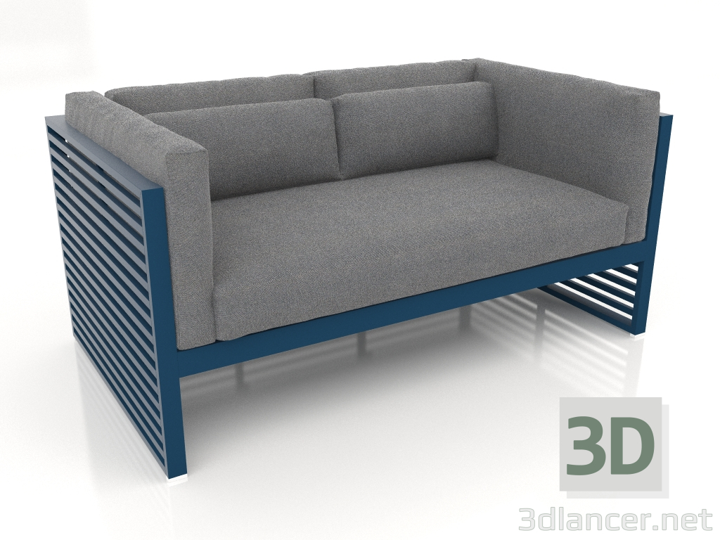 3 डी मॉडल 2-सीटर सोफा (ग्रे नीला) - पूर्वावलोकन