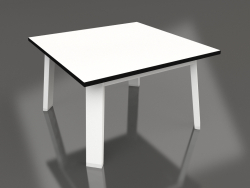 Table d'appoint carrée (Blanc, Phénolique)