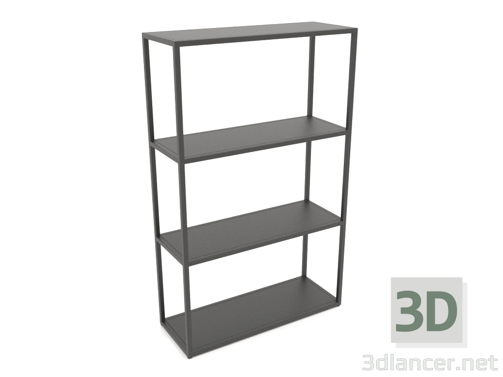 3d model Rectangular rack (METAL, 80x30x128, 4 shelves) - preview