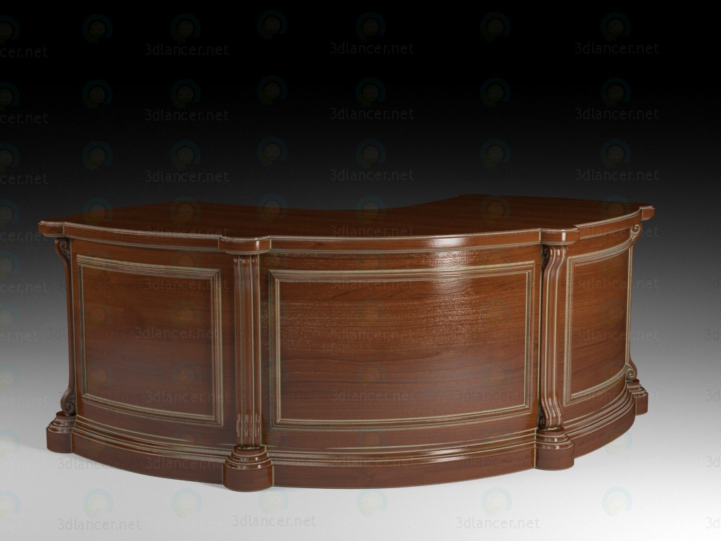 3d model Classic corner table - preview