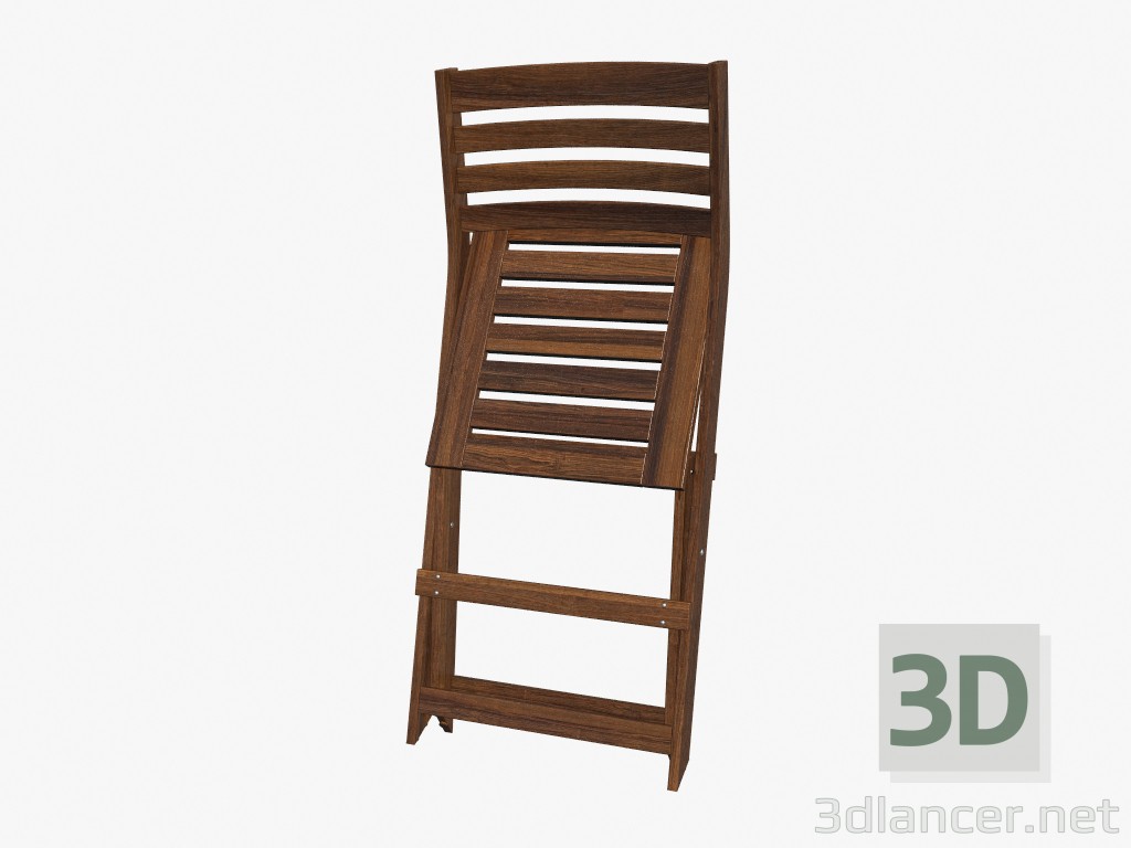 3d model Folding chair when folded - preview