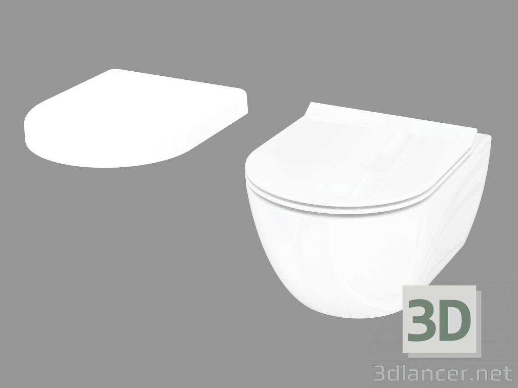 3d model Aplicación Toilet Colgante (AP118) - vista previa