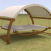 3d Double Bed Outdoor model buy - render