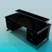 3d model A large writing desk with stand on a countertop - preview