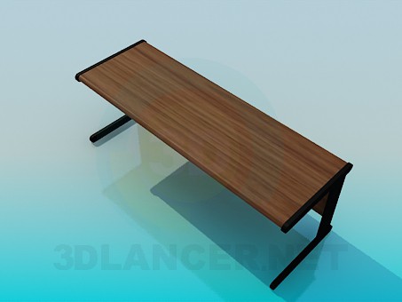3D Modell Langen Schreibtisch - Vorschau