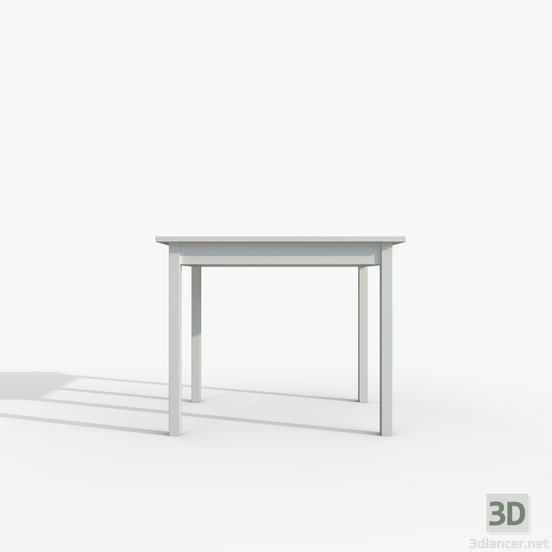 modèle 3D de Table IKEA OLMSTAD 90x70 blanc acheter - rendu