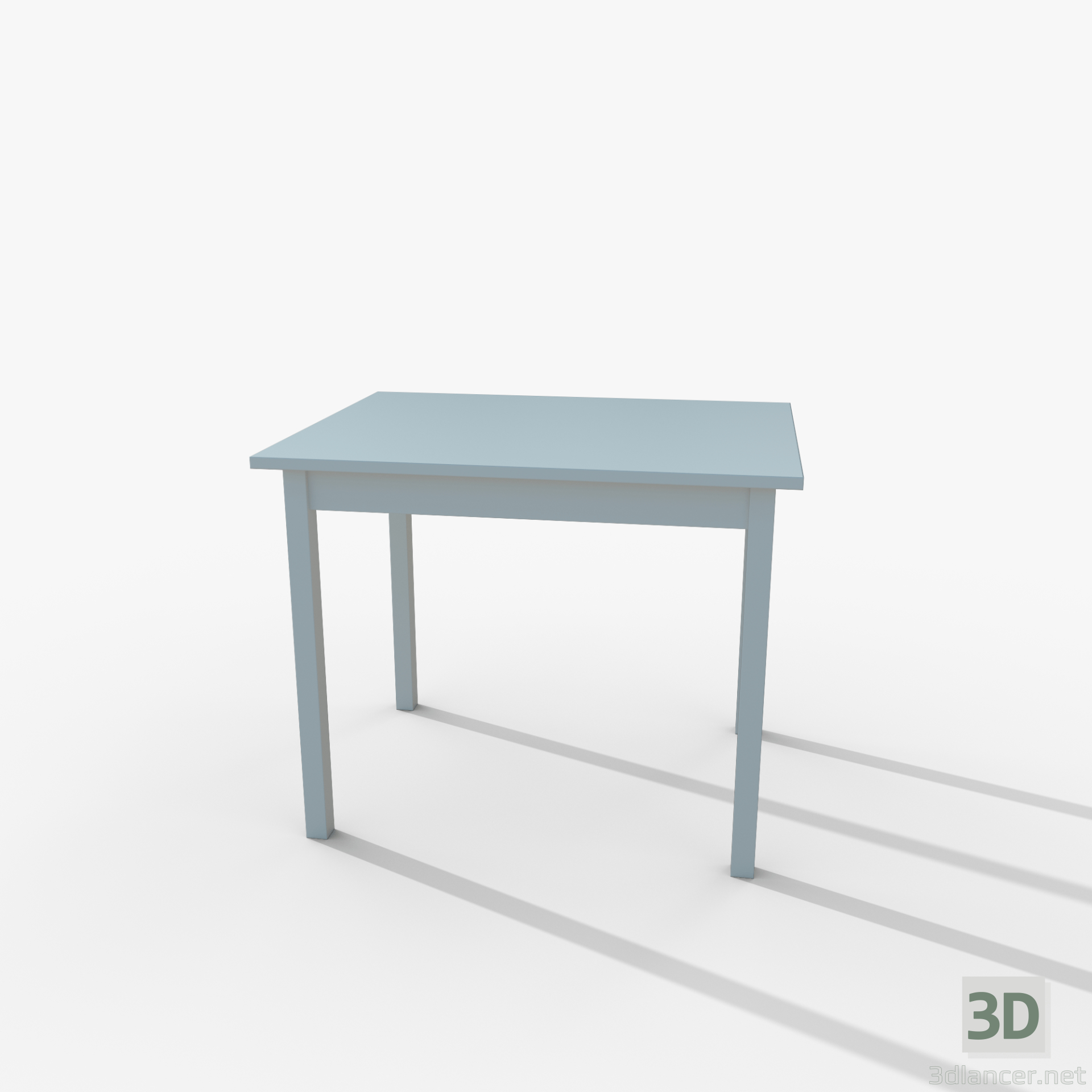 3 डी टेबल IKEA OLMSTAD 90x70 सफेद मॉडल खरीद - रेंडर