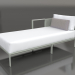 modello 3D Modulo divano, sezione 2 sinistra (Grigio cemento) - anteprima