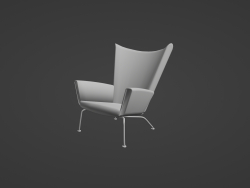 Armchair according to the drawing for task 9 at the 3Dmax university course