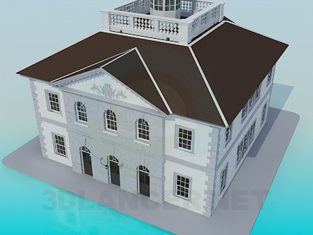 3d модель Старинное здание – превью