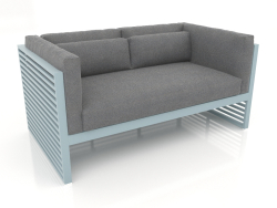2-Sitzer-Sofa (Blaugrau)