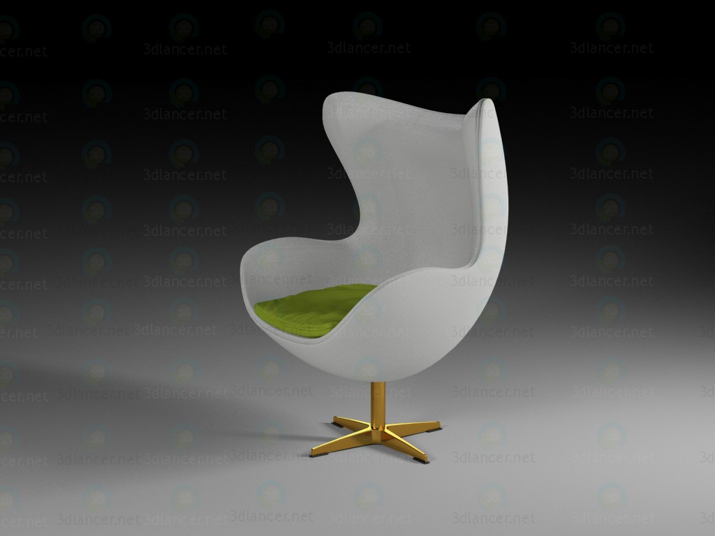 modello 3D Uovo sedia - anteprima
