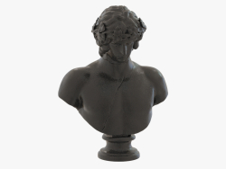 buste en bronze buste d'Antinoüs
