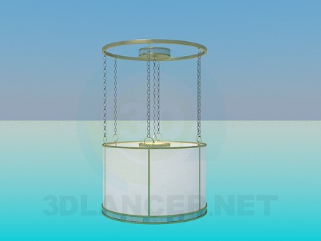 3d model Luminaire with direct Lampshade on chains - preview