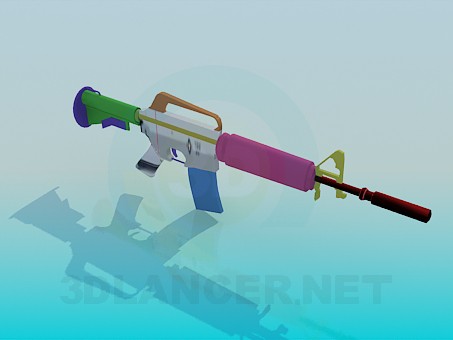 3d model Rifle M4A1-silencer - preview