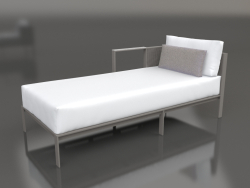 Sofa module, section 2 left (Quartz gray)