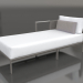 modello 3D Modulo divano, sezione 2 sinistra (Grigio quarzo) - anteprima