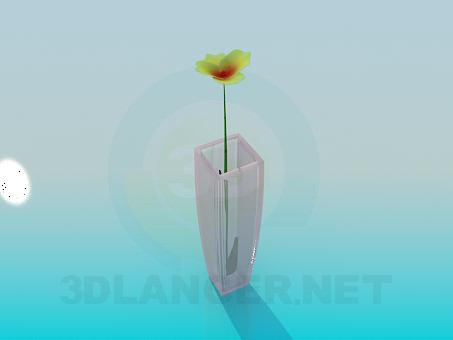 3d model Flores en florero - vista previa