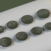 3d Coins: 1, 2, 5, 10 hryvnias. model buy - render