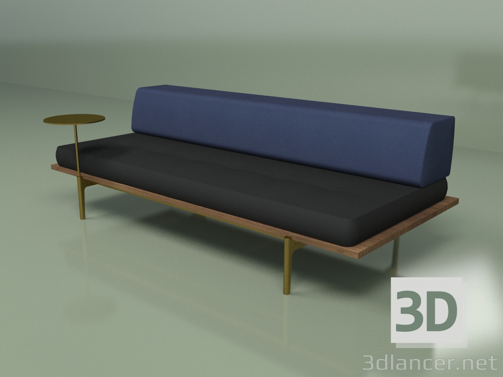3d model sofá disciplina recto - vista previa