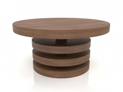 कॉफी टेबल जेटी 04 (डी = 700x350, लकड़ी की भूरी रोशनी)