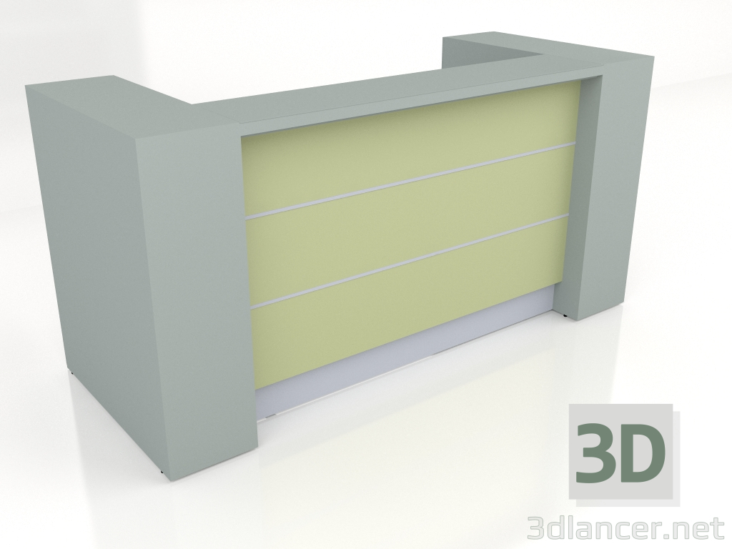 3D modeli Resepsiyon masası Valde LAV02L (2226x937) - önizleme