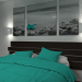 3D modeli Basit yatak odası - önizleme