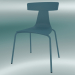 3d модель Стілець стекіруемие REMO plastic chair (1417-20, plastic avion blue, avion blue) – превью