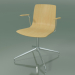 3d model Chair 5909 (4 legs, swivel, with armrests, natural birch) - preview