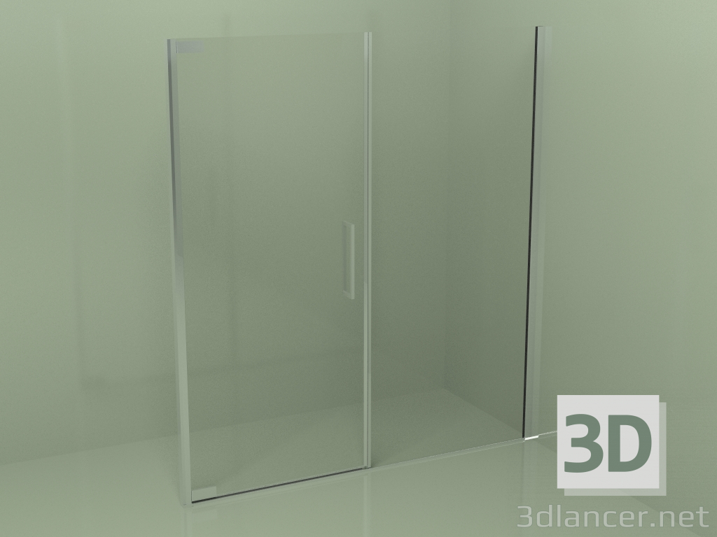 3d model Frameless shower cubicle (F2) - preview
