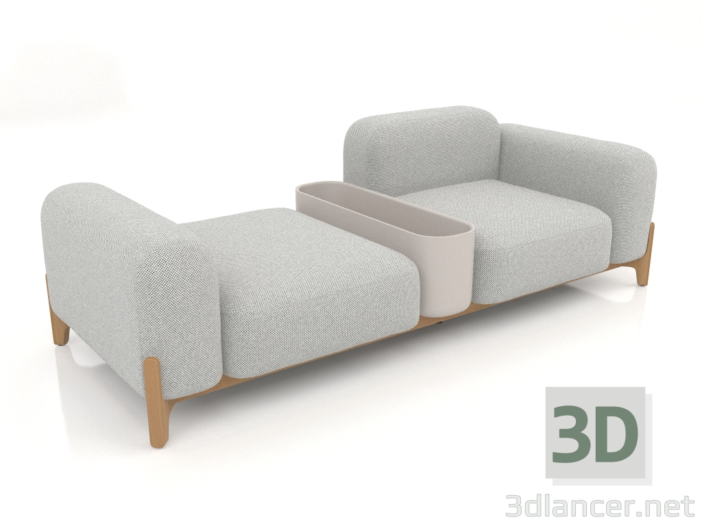 modèle 3D Canapé modulable (composition 07) - preview