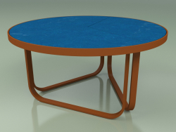 Mesa de centro 009 (Metal Rust, Glazed Gres Sapphire)