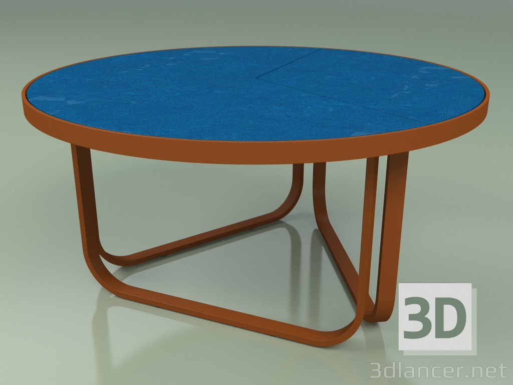 modèle 3D Table basse 009 (Metal Rust, Glazed Gres Sapphire) - preview
