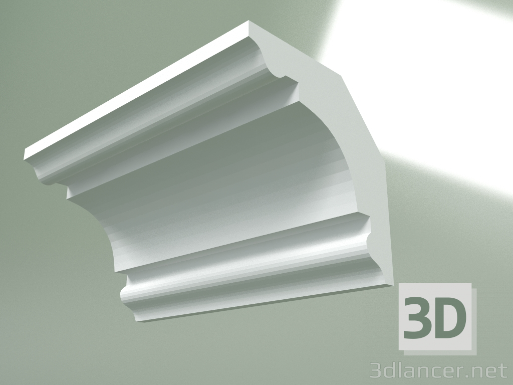 modello 3D Cornicione in gesso (zoccolo a soffitto) KT313 - anteprima