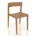 modèle 3D Une chaise avec un dossier court - preview