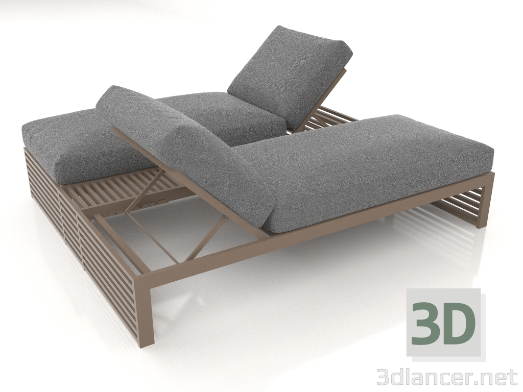 modèle 3D Lit double pour la détente (Bronze) - preview
