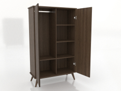 Schrank 4 1000x450x1650 mm (offen, Esche Nussbaum hell)
