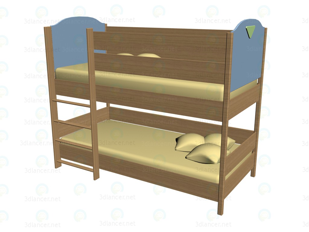 3 डी मॉडल बिस्तर चारपाई 63KV07L 2 ने - पूर्वावलोकन
