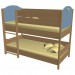 3D Modell Bett Etagenbett 63KV07L 2 Links - Vorschau
