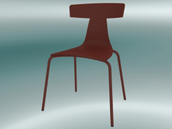 İstiflenebilir sandalye REMO plastik sandalye (1417-20, plastik oksit kırmızı, oksit kırmızı)