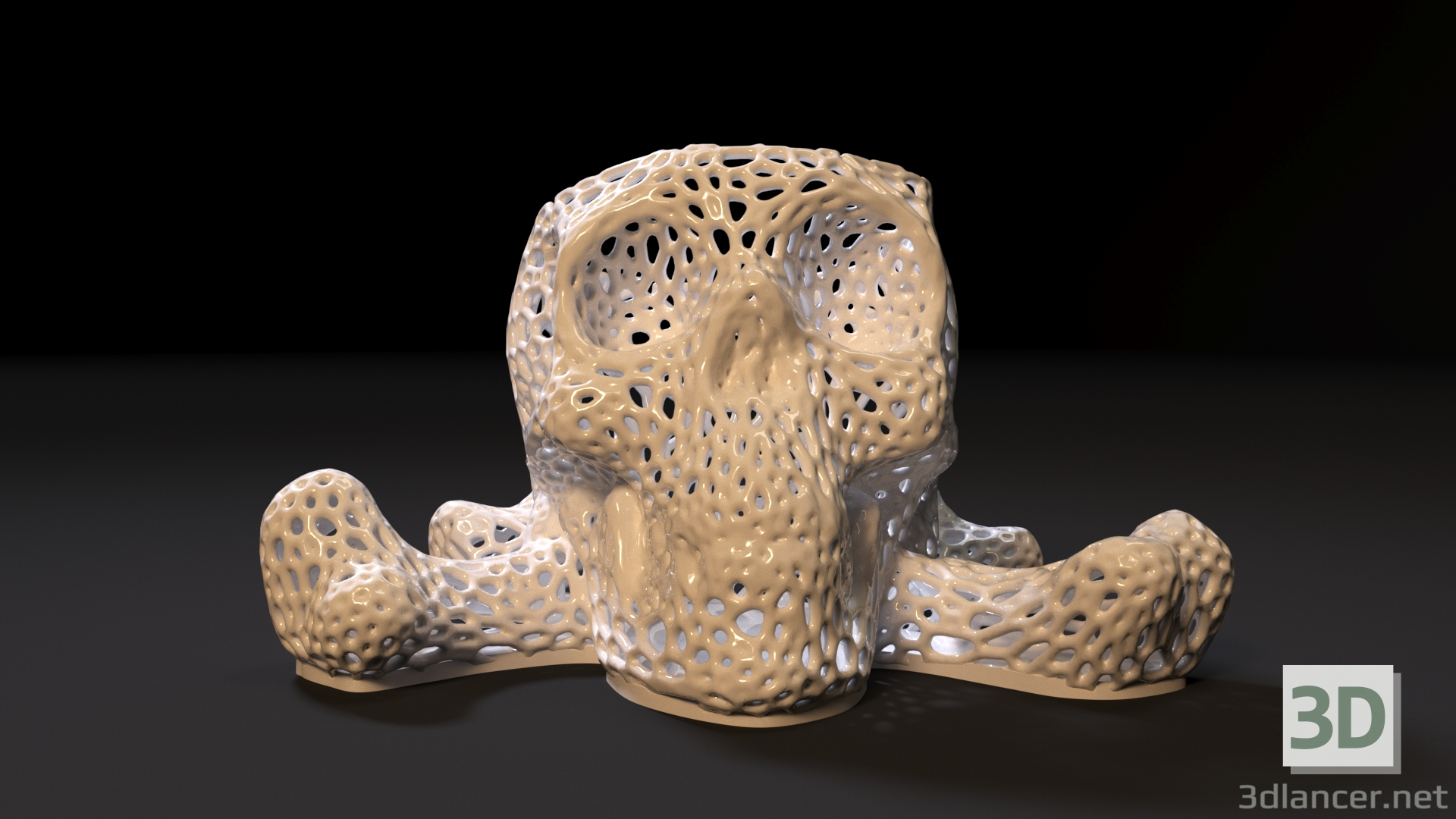 3d Pirate skull model buy - render